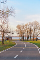 Scenic view of Swan Lake Wetland Park in Guyuan County, Hebei Province
