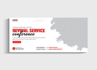 Revival Conference service social media Facebook cover or web banner template