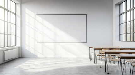 Obraz premium Professional Modern Educational Environment Clean Background Design with Large Text Space for Training Materials and Educational Content