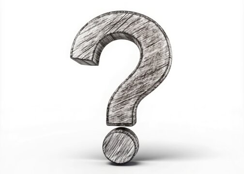 A hand-drawn question mark, dimly lit, symbolizes a challenging quiz or exam.