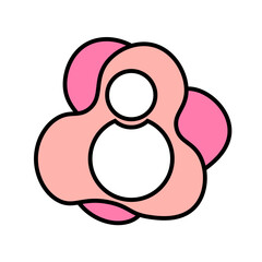 Blob Button Profile with Outline