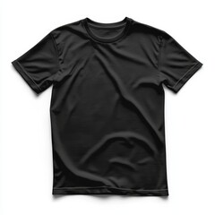 Black t-shirt on white background. t-shirt