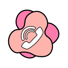 Blob Button Phone with Outline