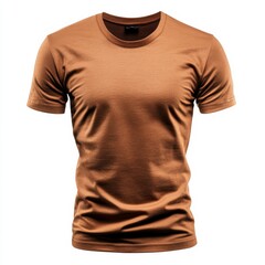 Brown t-shirt on white background. t-shirt