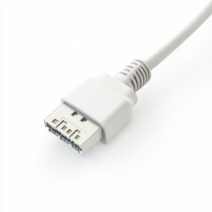 3D Ethernet Cable Isolated and White Background