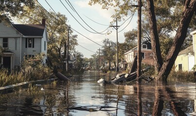 Flooded Residential Street