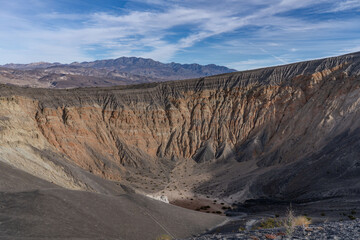 Ubehebe Craters / maar and tuff ring, volcanic. Death Valley National Park, California. Mojave Desert / Basin and Range Province.