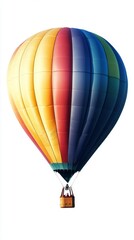 Naklejka premium colorful hot air balloon on white background. colorful hot air ballon. hot air Ballon