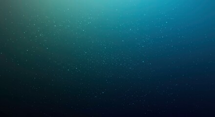 Fototapeta premium Deep Ocean Abstract: A mesmerizing gradient of turquoise and teal evokes the tranquil depths of the ocean, with subtle shimmering particles reminiscent of sunlight filtering through the water. 