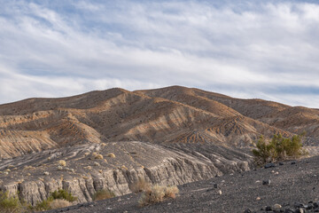 Ubehebe Craters / maar and tuff ring, volcanic. Death Valley National Park, California. Mojave Desert / Basin and Range Province.