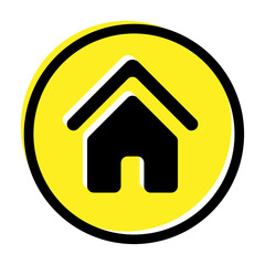 Home Icon with Round Outline