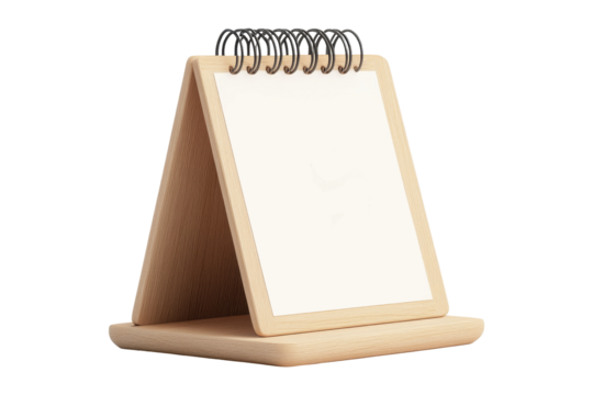 Wooden frame calendar render icon studio 3d design