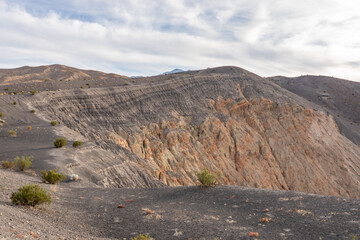 Ubehebe Craters / maar and tuff ring, volcanic. Death Valley National Park, California. Mojave Desert / Basin and Range Province.