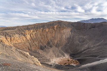 Ubehebe Craters / maar and tuff ring, volcanic. Death Valley National Park, California. Mojave Desert / Basin and Range Province.