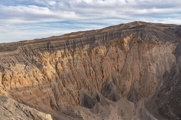 Ubehebe Craters / maar and tuff ring, volcanic. Death Valley National Park, California. Mojave Desert / Basin and Range Province.