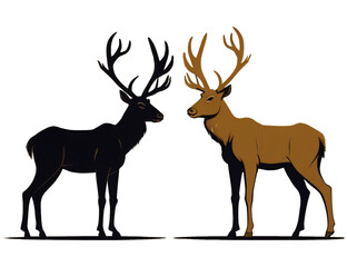 Fototapeta premium deer silhouette vector