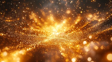 Elegant New Year Featuring Golden Sparklers Soft Glowing Lights and a Central Blank Area for Custom Text or Overlay