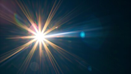 Lens Flare, Space Light, Sun Light Rays, light beam, light effects Abstract Black Background