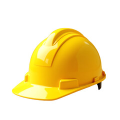 Fototapeta premium Yellow hard hat on flat surface symbolizing safety in construction and industrial environments