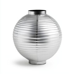 silver lantern on white background. lantern