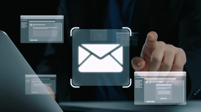 Business person checking email inbox, organizing and prioritizing messages for better productivity. Learn smart email techniques for effective communication. UUID