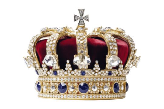Royal coronation crown isolated