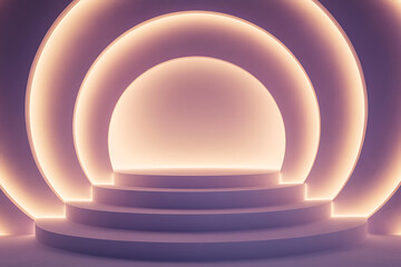 Obraz premium Elegant Minimalist Stage Design with Soft Lighting