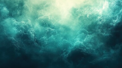 Abstract Teal Cloud Formation Artistic Rendering