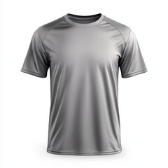 Naklejka premium grey t-shirt on white background. silver t-shirt. T-shirt