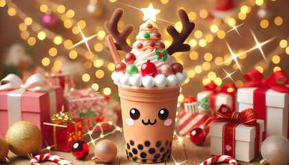 Festive Boba Beverage for the Christmas Season.