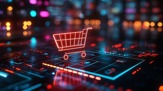 Innovative mobile commerce hub featuring AI curated product feeds interactive one tap purchases and real time delivery tracking for a shopping experience