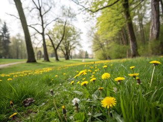 meadow with dandelions. flower, spring, nature, meadow, flowers, yellow, summer, daisy, grass, field, plant, garden, blossom, bloom, flora, sky, beauty, blooming, season, daffodil, white, daffodils, c