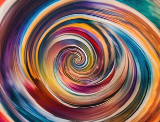 Obraz premium Vibrant Multi-Colored Abstract Oil Paint Swirl Texture