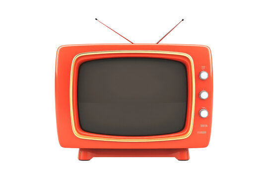 recommend clip art: Vintage tv on retro table isolated