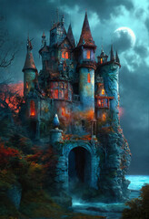 Fototapeta premium castle on the hill