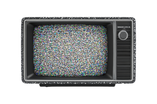 Retro tv with static screen