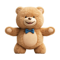 Fototapeta premium Cute teddy bear render icon digital art playful environment