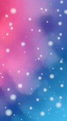 Obraz premium A background filled with soft swirls of pink and blue hues, dotted with white orbs, evokes a sense of enchantment and wonder, perfect for creative projects