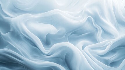 Obraz premium Light Blue Fabric Draped in Soft Waves