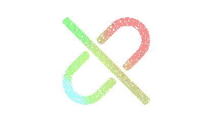 Icon unlink is made up of LED square shapes. There are bright diodes and there are black dead diodes