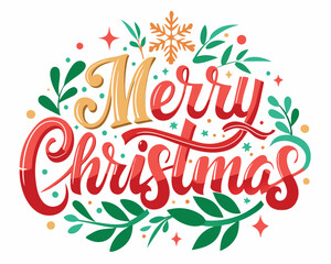 merry christmas lettering