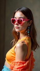 Obraz premium Models in Unique Costumes and Styles