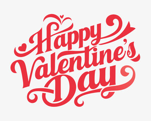 Happy Valentines Day typography vector illustration