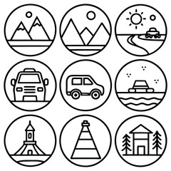 travel and icons