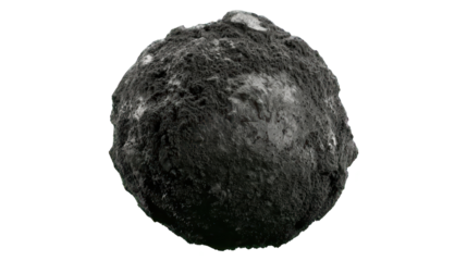 Detailed Representation of an Asteroid isolated on transparent or white background, png