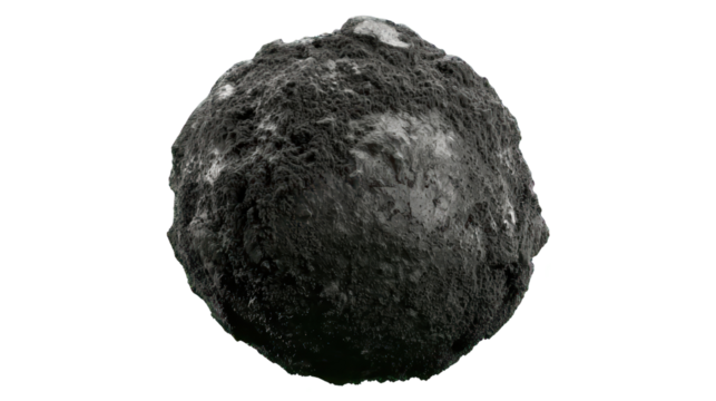 Detailed Representation of an Asteroid isolated on transparent or white background, png - Powered by Adobe