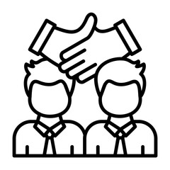 Handshake Outline Style Icon