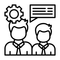 Mentorship Outline Style Icon