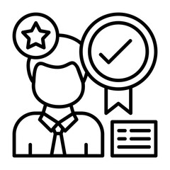 Recognition Outline Style Icon