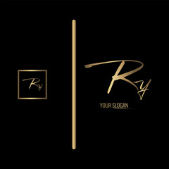 Luxury stylish RY letter vector logo design. Typography Stylish logo design.